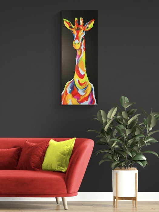 Girafe pop art Wilfriedart